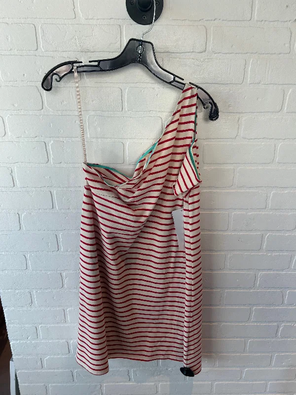 Dress Casual Short By Maeve In Cream & Red, Size: M