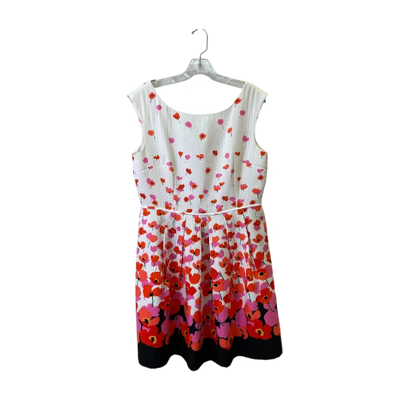 Dress Casual Short By Tahari By Arthur Levine In Floral Print, Size:Lp