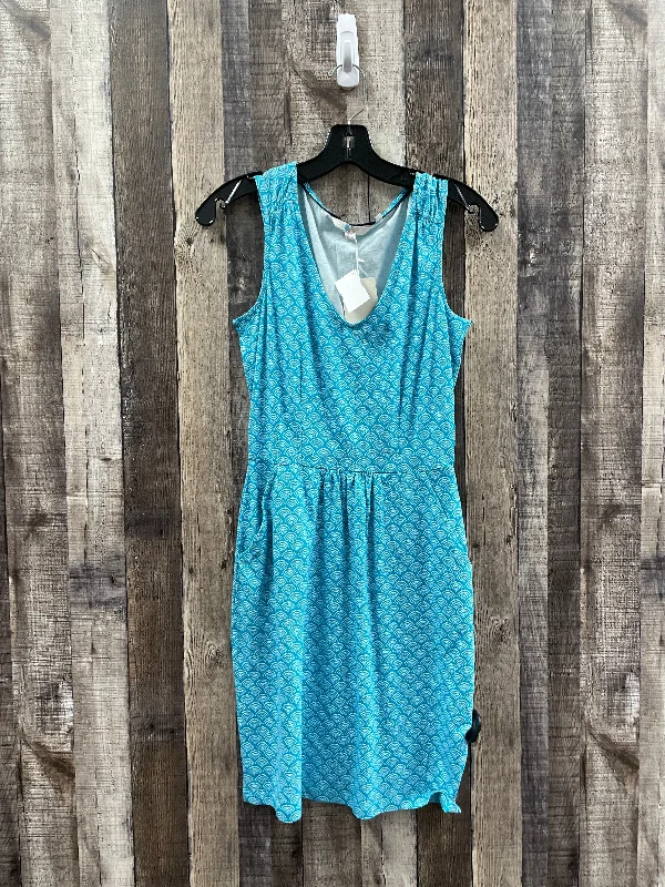 Blue Dress Casual Midi Boden, Size Petite   Xs