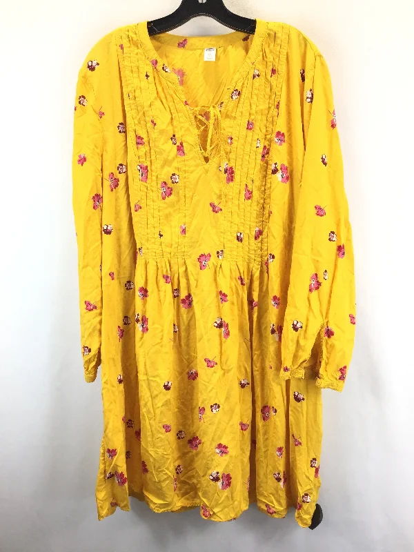 Floral Print Dress Casual Midi Old Navy, Size Xxl