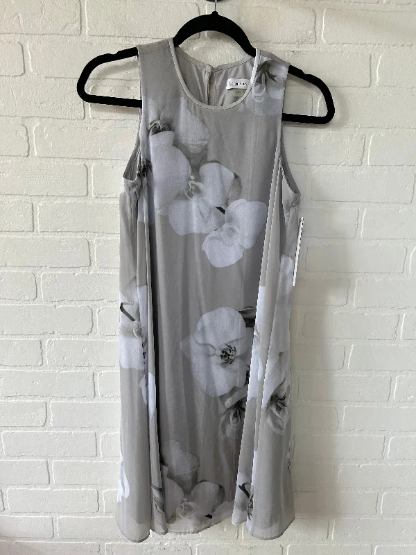 Grey & White Dress Casual Midi Calvin Klein, Size S