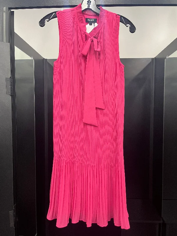 Pink Dress Party Midi Dkny, Size S