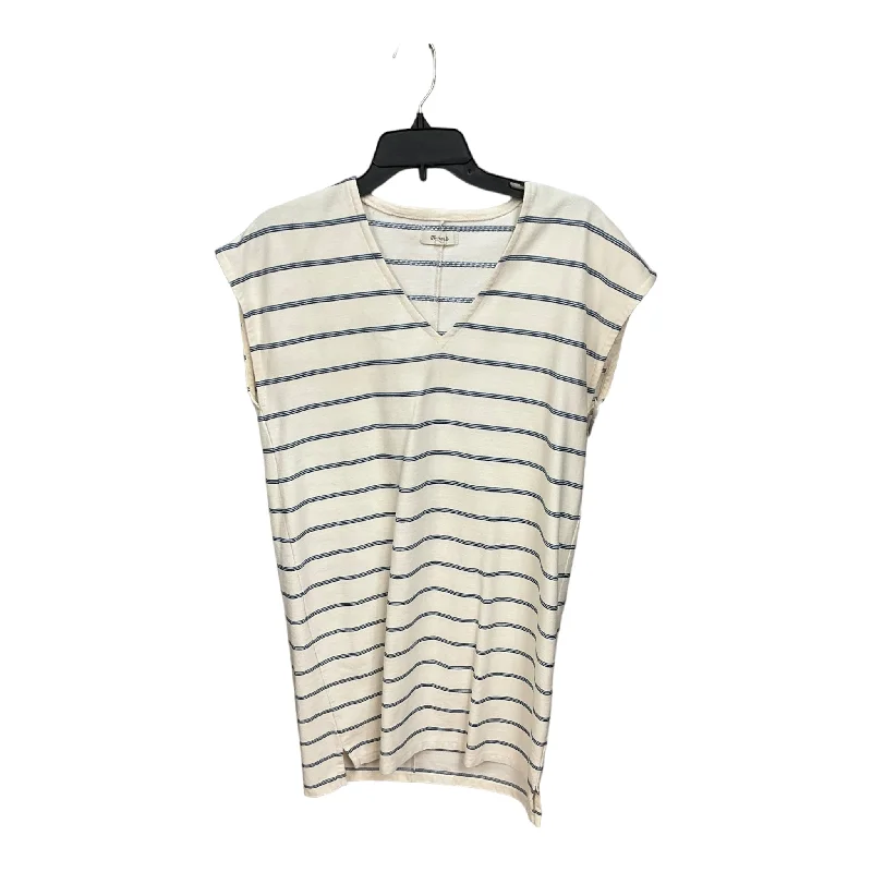 Striped Pattern Dress Casual Midi Madewell, Size S