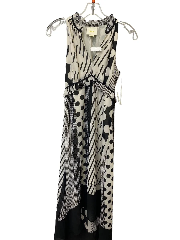 Black & Cream Dress Casual Maxi Maeve, Size 0