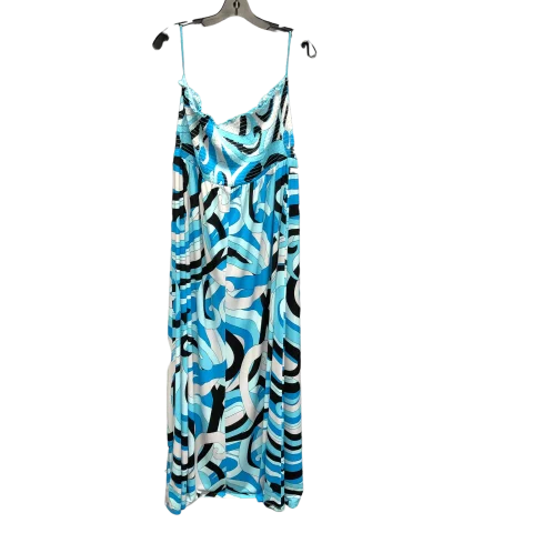 Blue Dress Casual Maxi Michael By Michael Kors, Size Xl