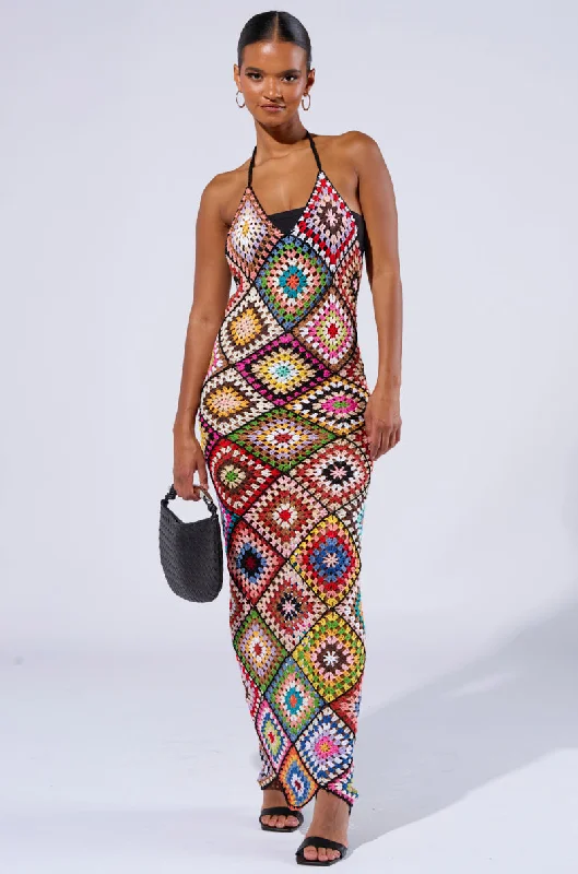 DONT LET ME GO CROCHET MAXI DRESS