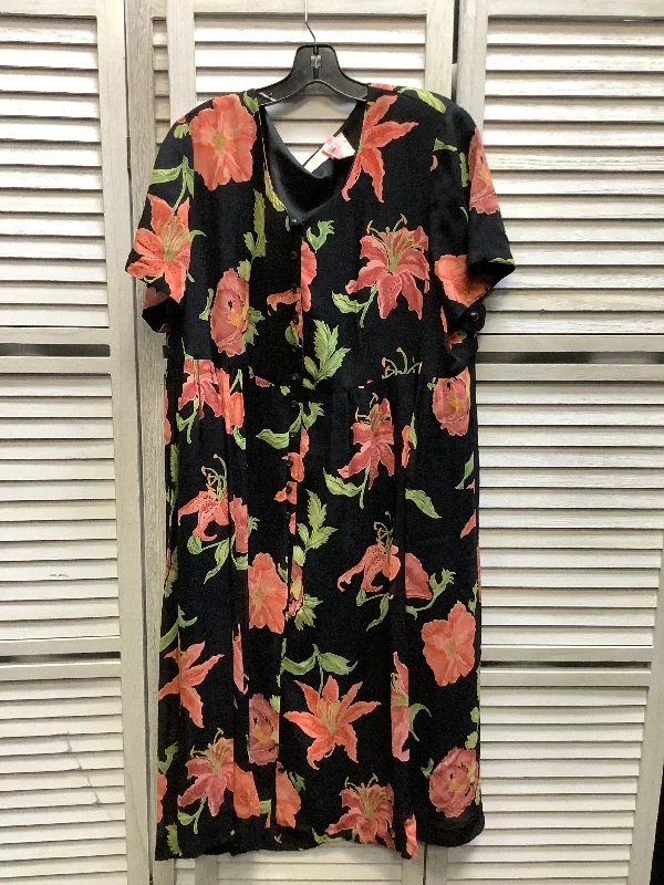 Floral Print Dress Casual Maxi Elisabeth, Size 16