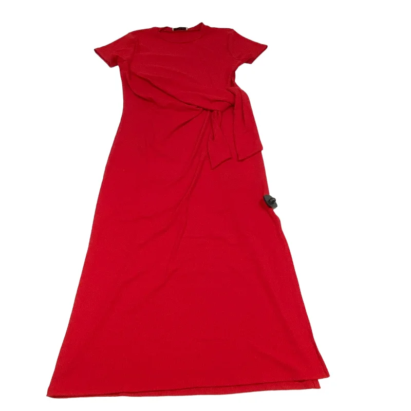 Red Dress Casual Maxi Clothes Mentor, Size Mini