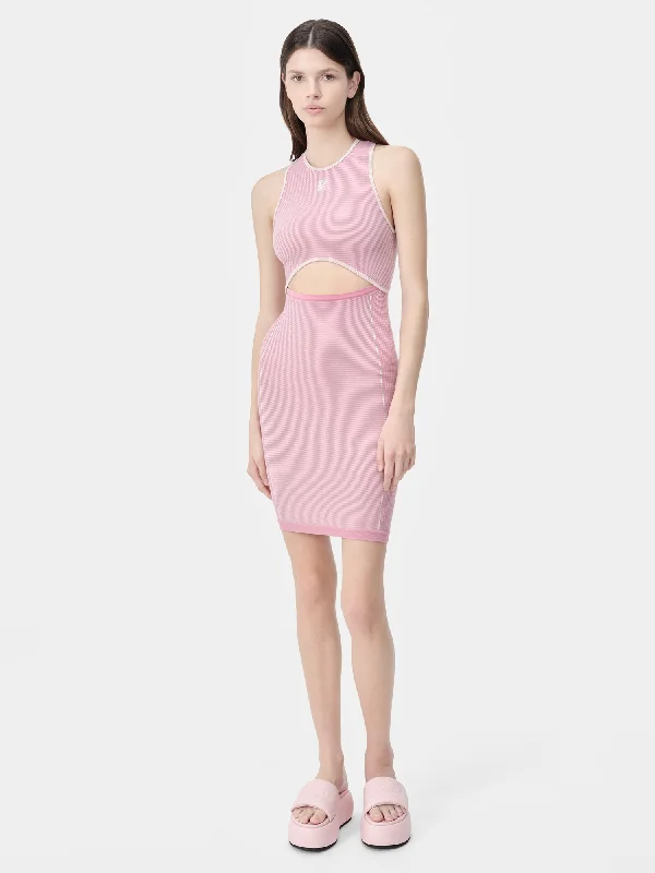 WOMEN - WOMEN'S MA SEAMLESS CUT-OUT MINI DRESS - Flamingo Pink