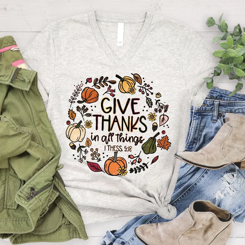 Give Thanks V-Neck