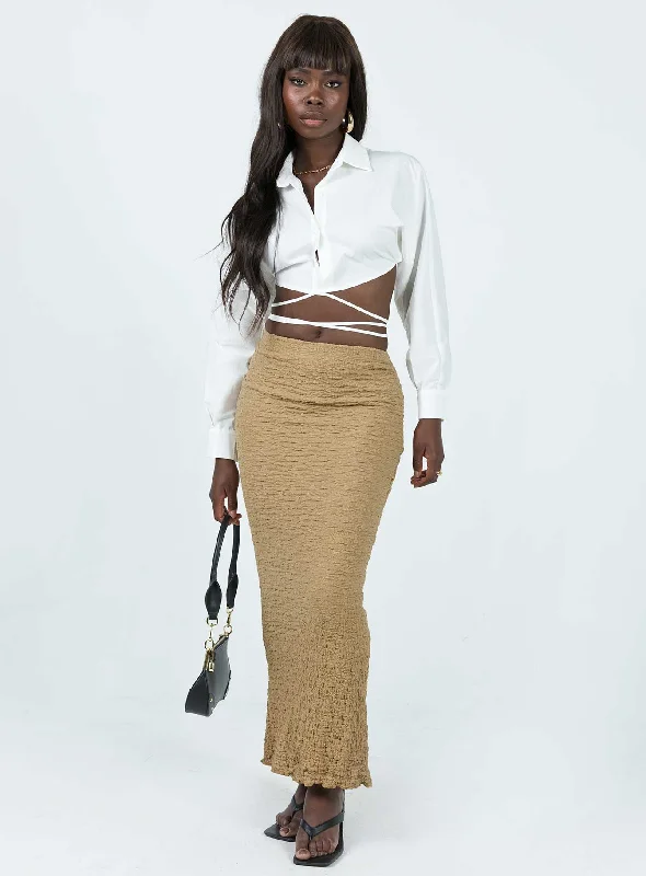 Rubes Midi Skirt Beige