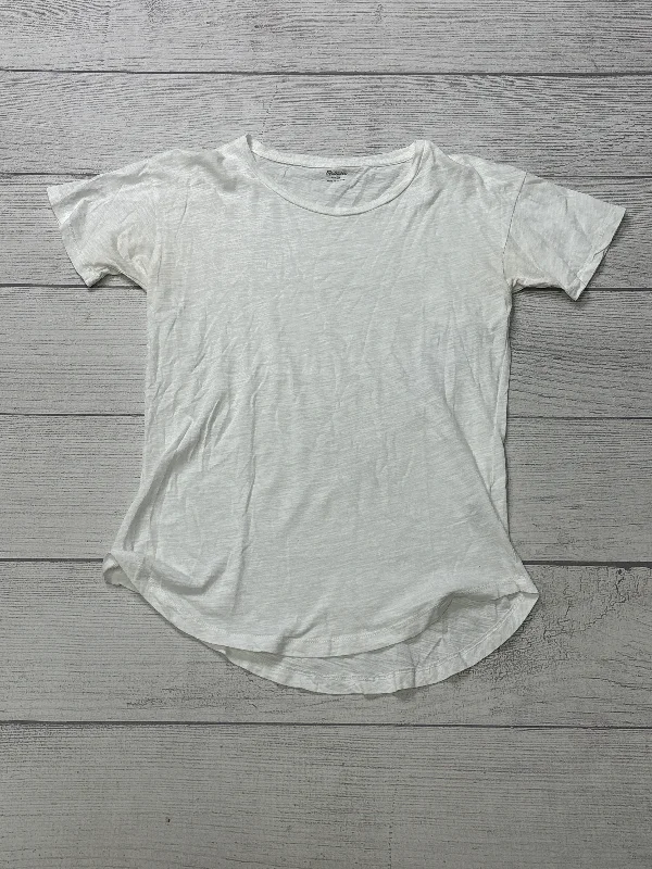 Top Short Sleeve Basic By Madewell In White, Size: M