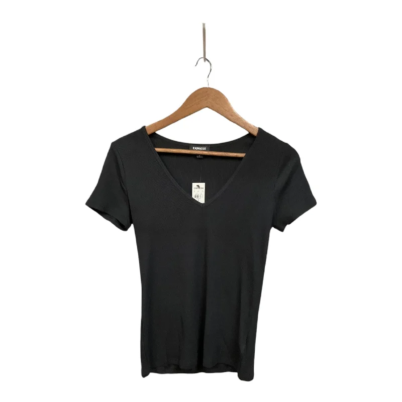 Top Short Sleeve By Express In Black, Size: M