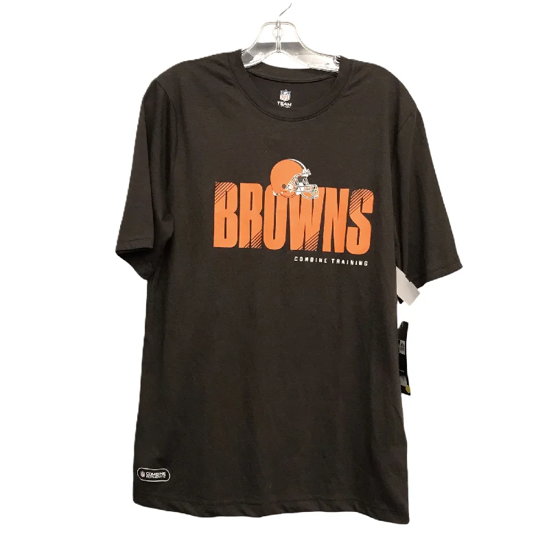 Top Short Sleeve By Nfl In Brown, Size: M