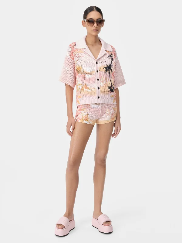 WOMEN - WOMEN'S AMIRI PARADISE CROCHET POLO - Rosewater