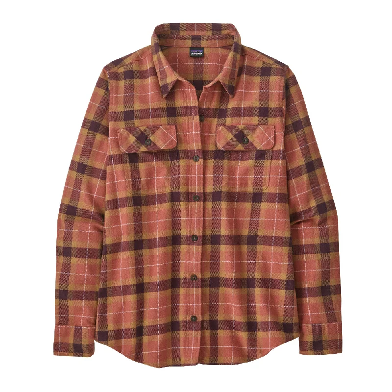 Women's Long-Sleeved Organic Cotton Midweight Fjord Flannel Shirt