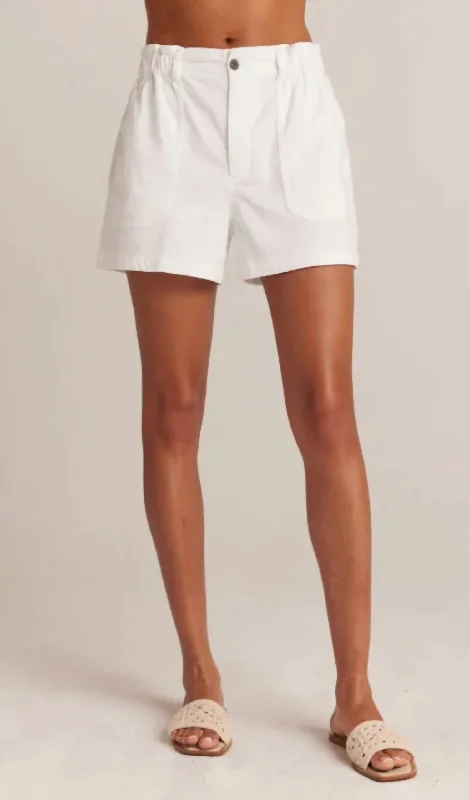 Callie Ruffle Shorts In White