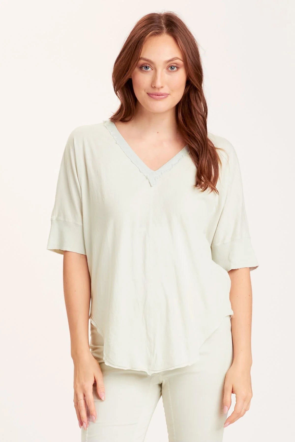 Gardiner Banded Sleeve Top - Murmur Pigment