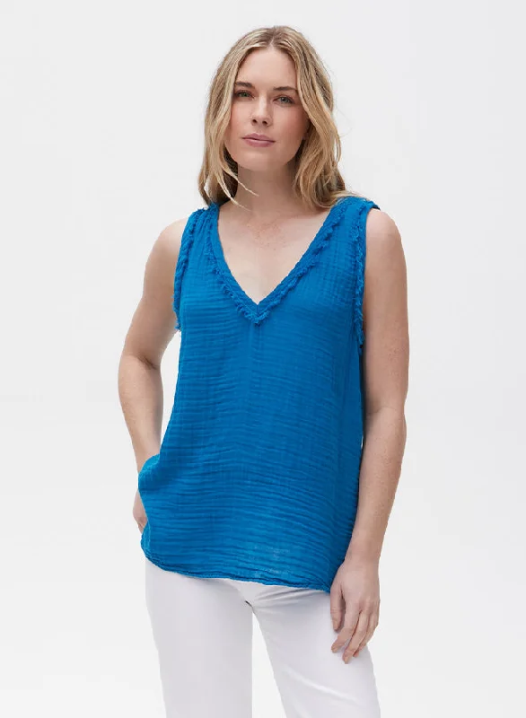 Tammy Gauze Tank - Capri