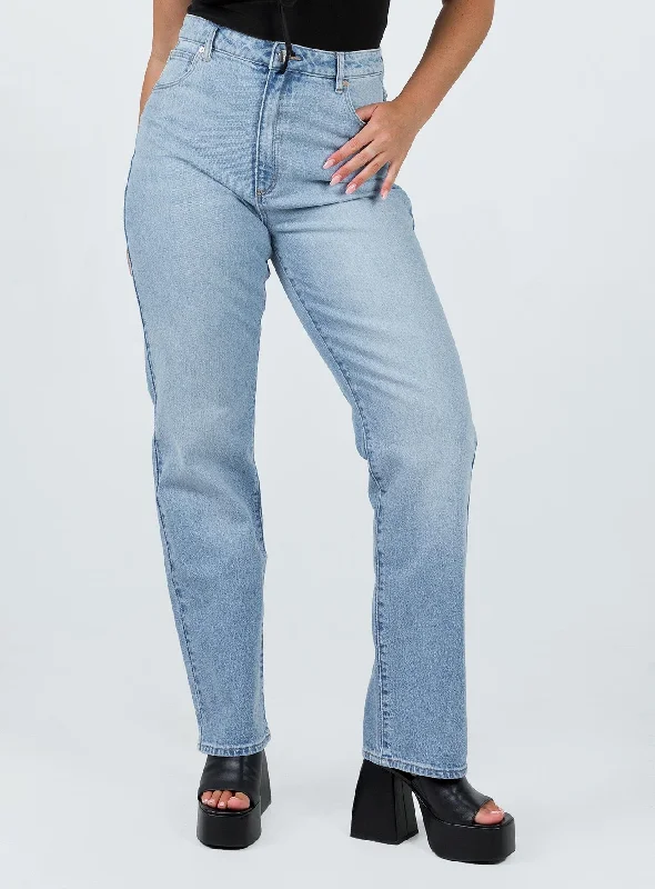 Abrand 94 High Straight Hailey Light Wash Denim