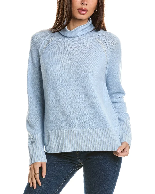 Forte Cashmere Plaited Funnel Cashmere Sweater