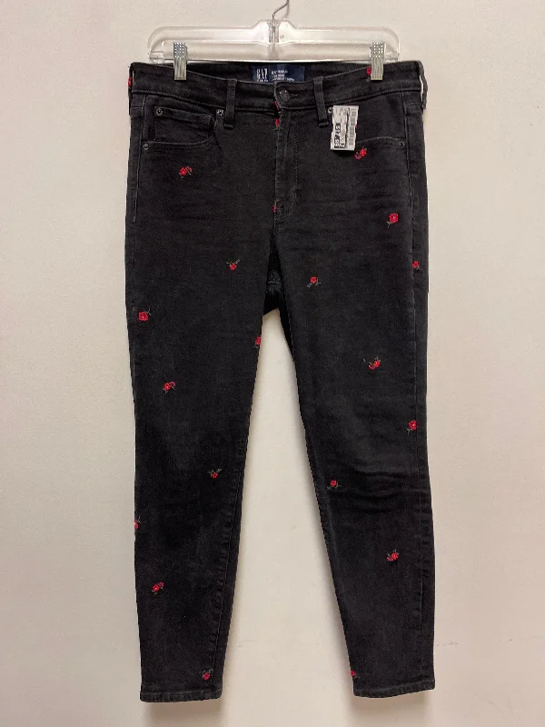 Jeans Skinny By Gap In Black, Size: 12