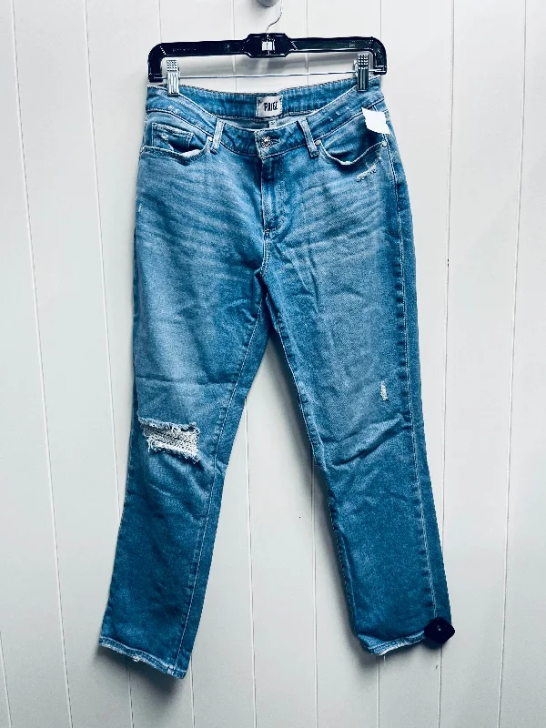 Jeans Straight By Paige In Blue Denim, Size: 6