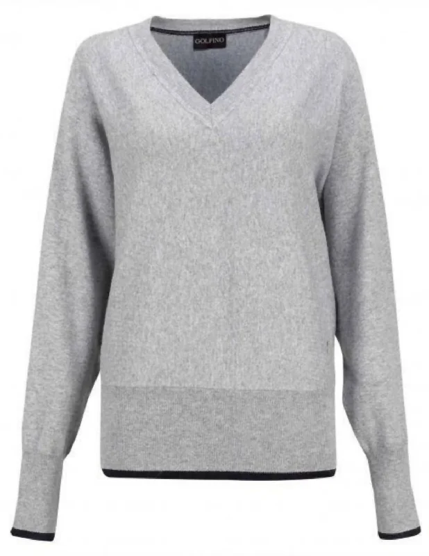 Women's Silver Touch Pullover In Grey