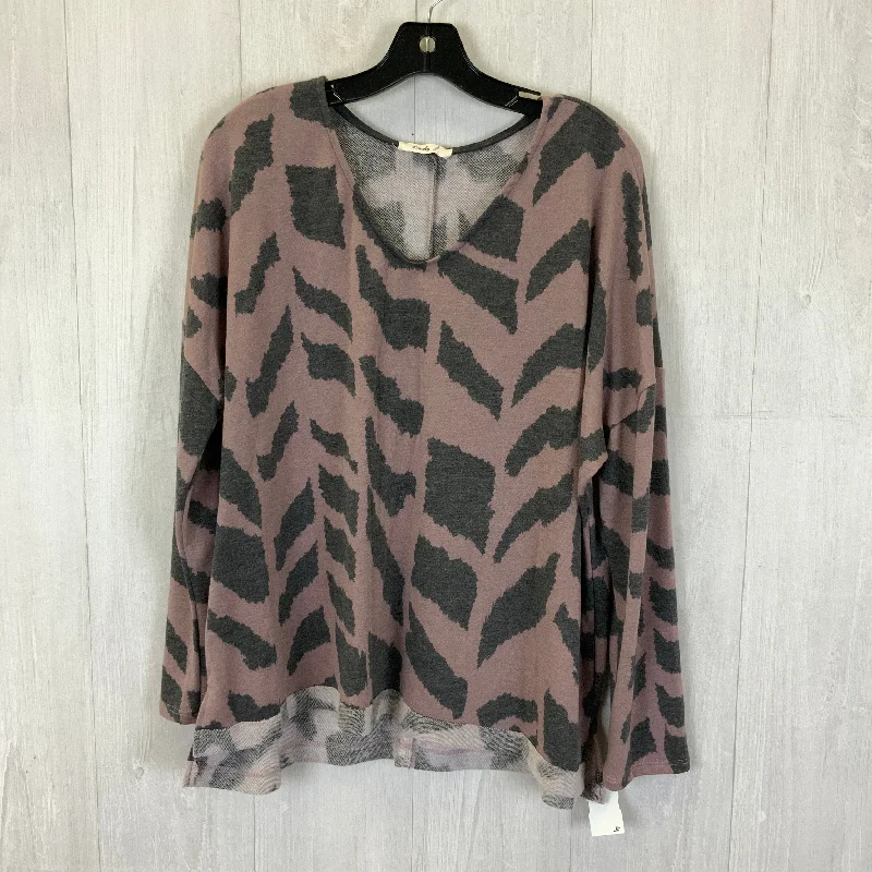 Top Long Sleeve Basic By Clothes Mentor In Pink, Size: M