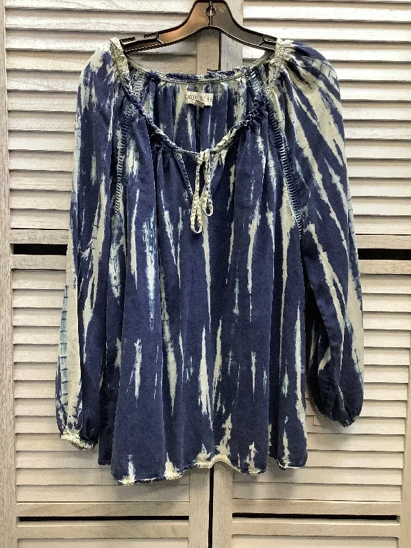 Top Long Sleeve By Knox Rose In Blue, Size: Xl