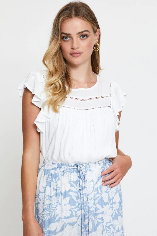 White Crop T Shirt Short Sleeve