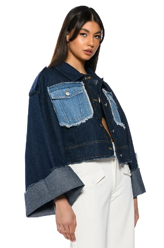 RAW DENIM OVERSIZED JACKET