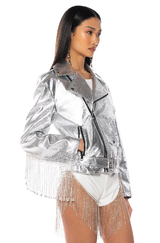 SPACE CASE METALLIC FRINGE MOTO