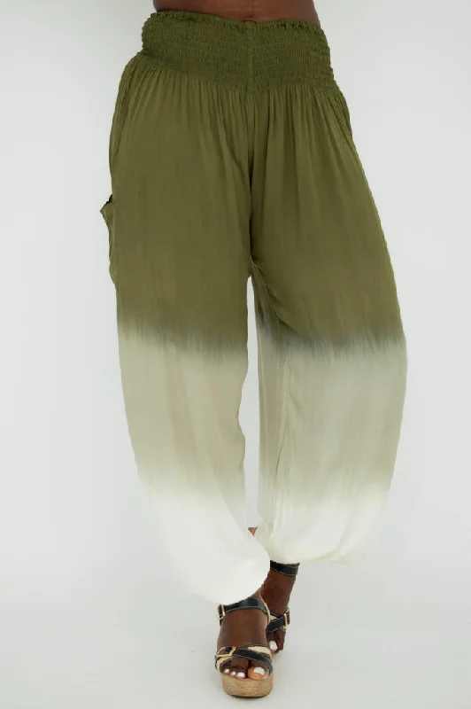 Embra Pants, Green Dip-Dye