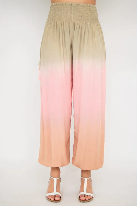 Embra Pants, Tan Dip-Dye