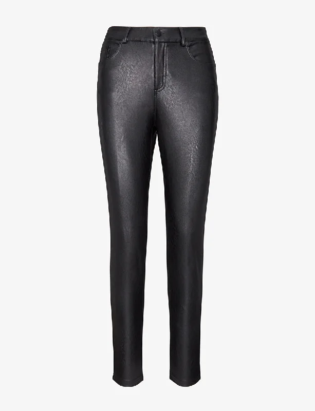 Faux Leather Five Pocket Pant