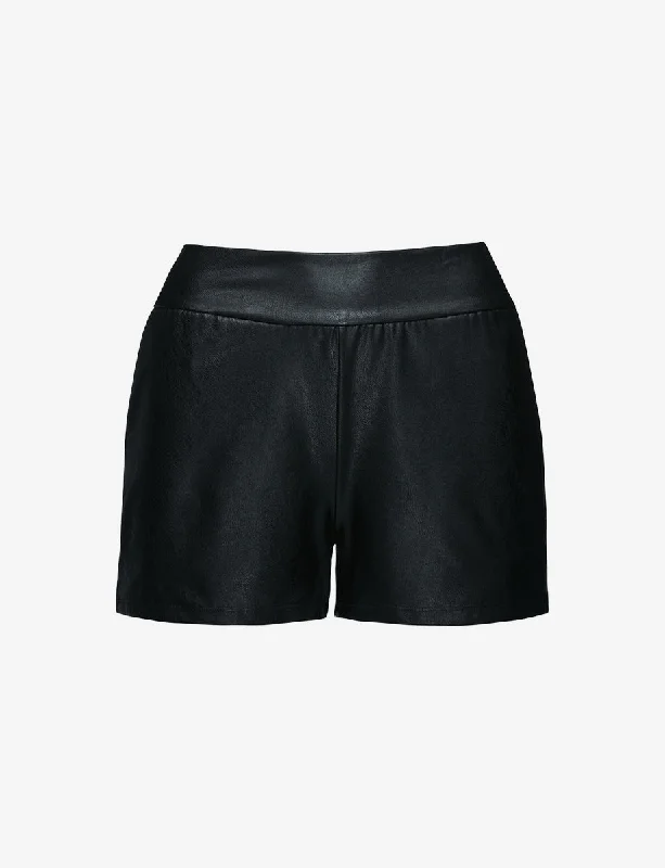 Faux Leather Relaxed Short