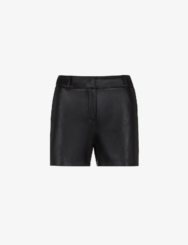 Faux Leather Tailored Short