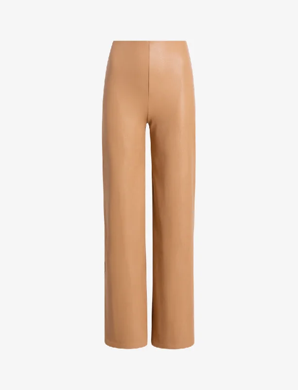 Faux Leather Wide Leg Pant